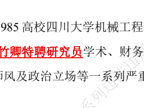 四川大学王竹卿83页举报信，PDF电子版，完整版